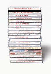 A stack of 20 Bob Dylan CDs from the collection belonging to Steve.